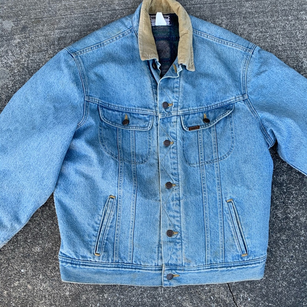 Vintage lee riders denim jacket fleece lined